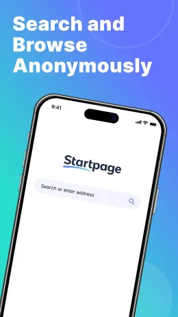 Startpage iPhone app, screen 1 of 4