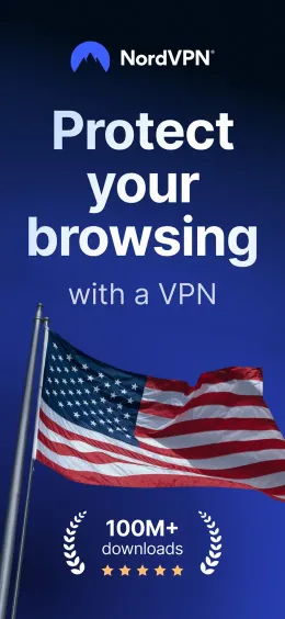 NordVPN iPhone app, screen 1 of 4