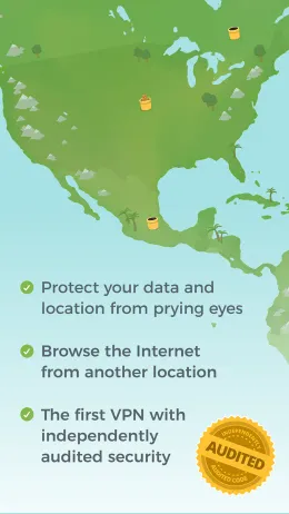 TunnelBear iPhone app, screen 1 of 4
