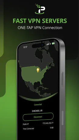 IPVanish iPhone app, screen 1 of 4