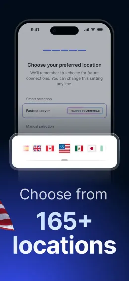 NordVPN iPhone app, screen 2 of 4
