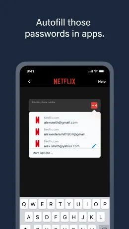 LastPass iPhone app, screen 2 of 4