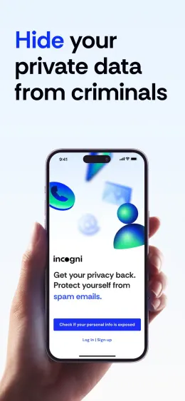 Incogni iPhone app, screen 2 of 4