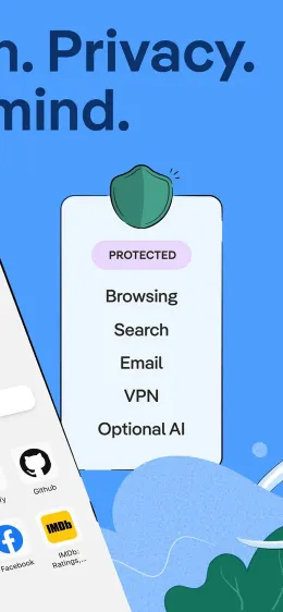 DuckDuckGo iPhone app, screen 2 of 4