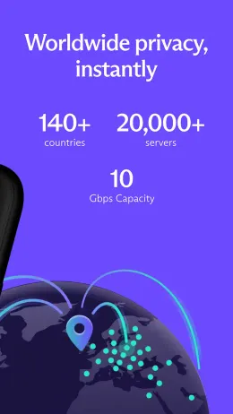 Proton VPN iPhone app, screen 2 of 4