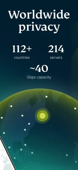 ExpressVPN iPhone app, screen 2 of 4