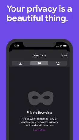 Firefox iPhone app, screen 3 of 4