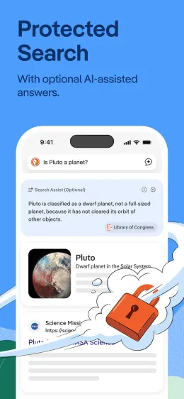 DuckDuckGo iPhone app, screen 3 of 4