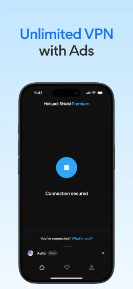 Hotspot Shield iPhone app, screen 4 of 4