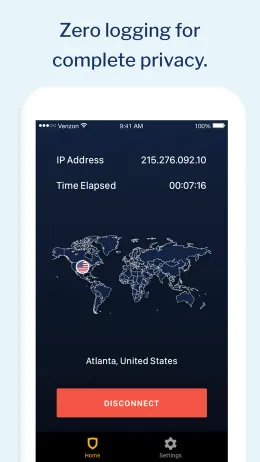 StrongVPN iPhone app, screen 4 of 4