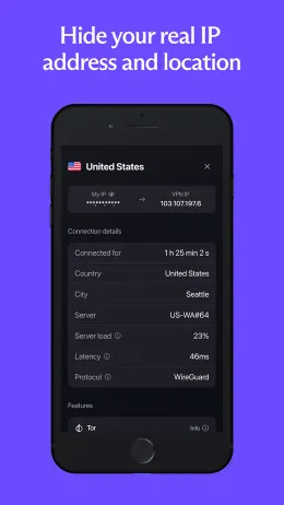 Proton VPN iPhone app, screen 4 of 4
