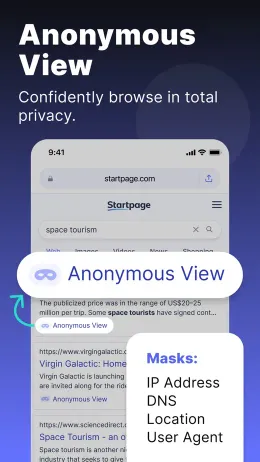 Startpage iPhone app, screen 4 of 4